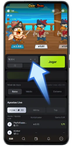 Defina sua aposta