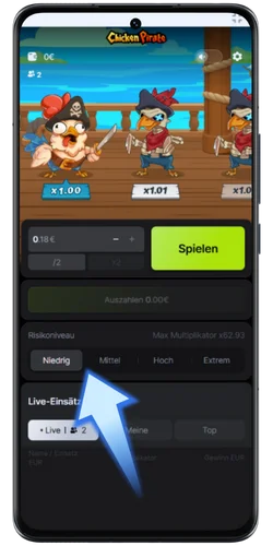 Risikostufe wählen