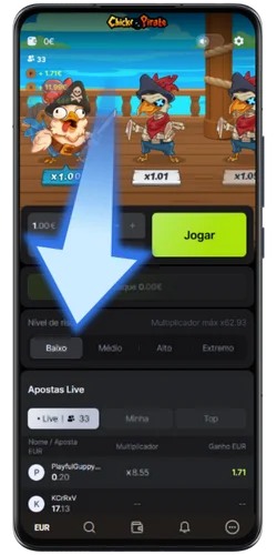 Selecione o nível de risco